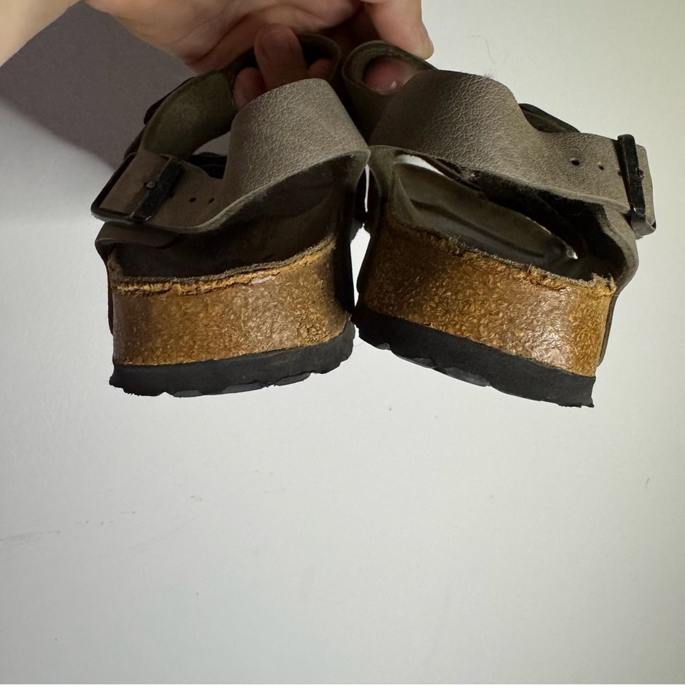 Birkenstock Birkis Ellice Sandals Olive Green Buckle Comfort Shoes EU 38 - Picture 2 of 9